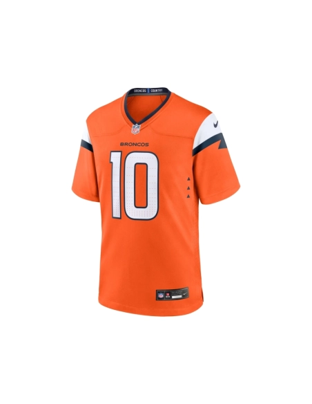 Mens Denver Broncos Bo Nix Orange 2024 NFL Draft First Round Pick Player Game Jersey