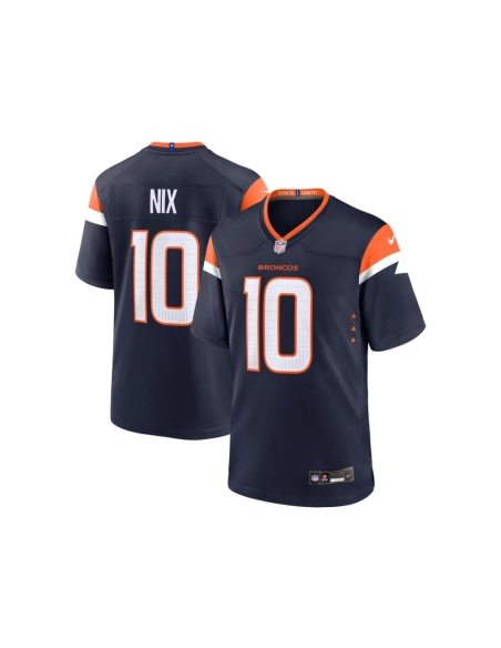 Mens Denver Broncos Bo Nix Navy Alternate Game Jersey