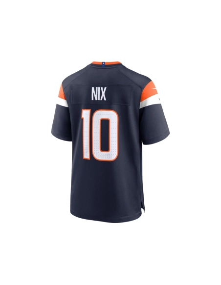 Mens Denver Broncos Bo Nix Navy Alternate Game Jersey