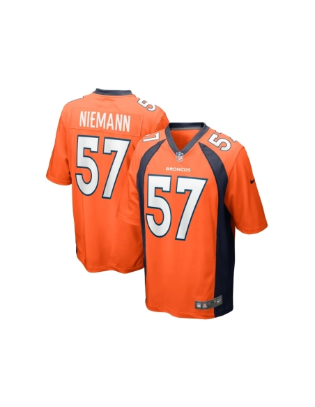 Mens Denver Broncos Ben Niemann Orange Team Game Jersey