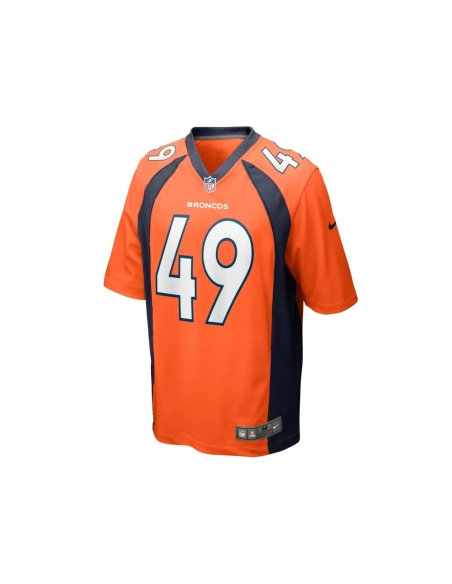 Mens Denver Broncos Alex Singleton Orange Game Player Jersey