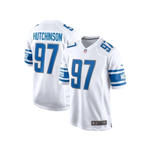 Mens Detroit Lions Aidan Hutchinson White Player Game Jersey