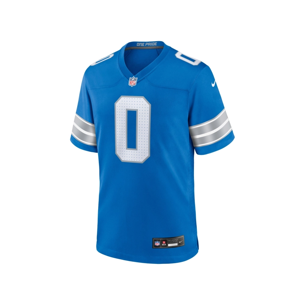 Mens Detroit Lions Terrion Arnold Blue 2024 NFL Draft First Round Pick Player Game Jersey