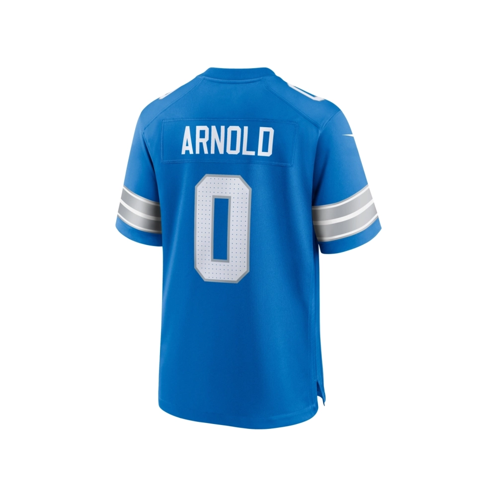 Mens Detroit Lions Terrion Arnold Blue 2024 NFL Draft First Round Pick Player Game Jersey