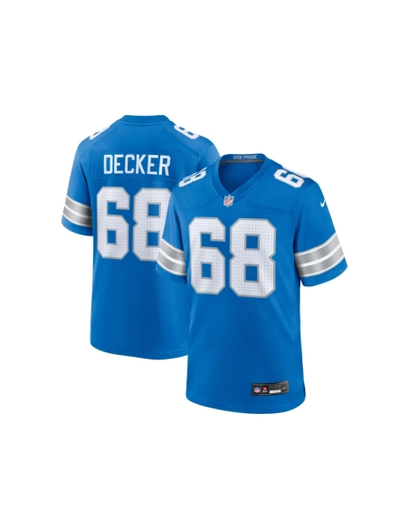 Mens Detroit Lions Taylor Decker Blue Team Game Jersey