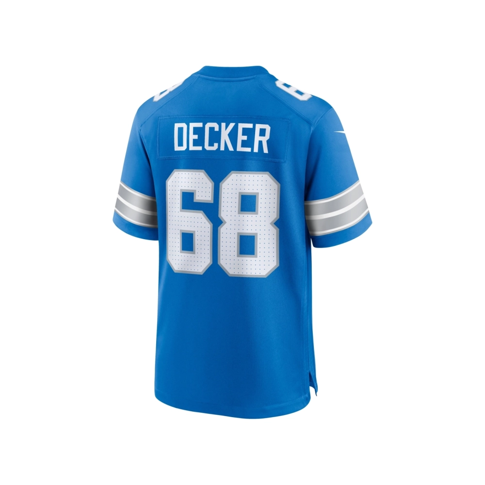 Mens Detroit Lions Taylor Decker Blue Team Game Jersey