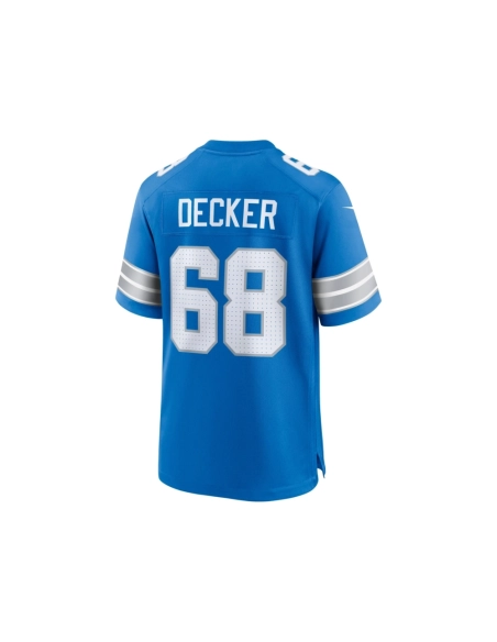 Mens Detroit Lions Taylor Decker Blue Team Game Jersey
