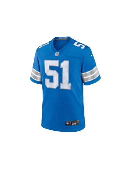 Mens Detroit Lions Steele Chambers Blue Game Jersey