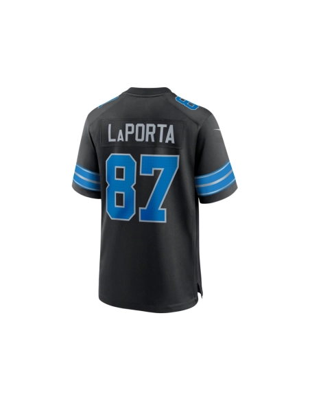 Mens Detroit Lions Sam LaPorta Black 2nd Alternate Game Jersey