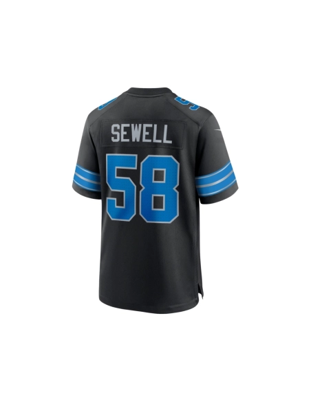 Mens Detroit Lions Penei Sewell Black 2nd Alternate Game Jersey