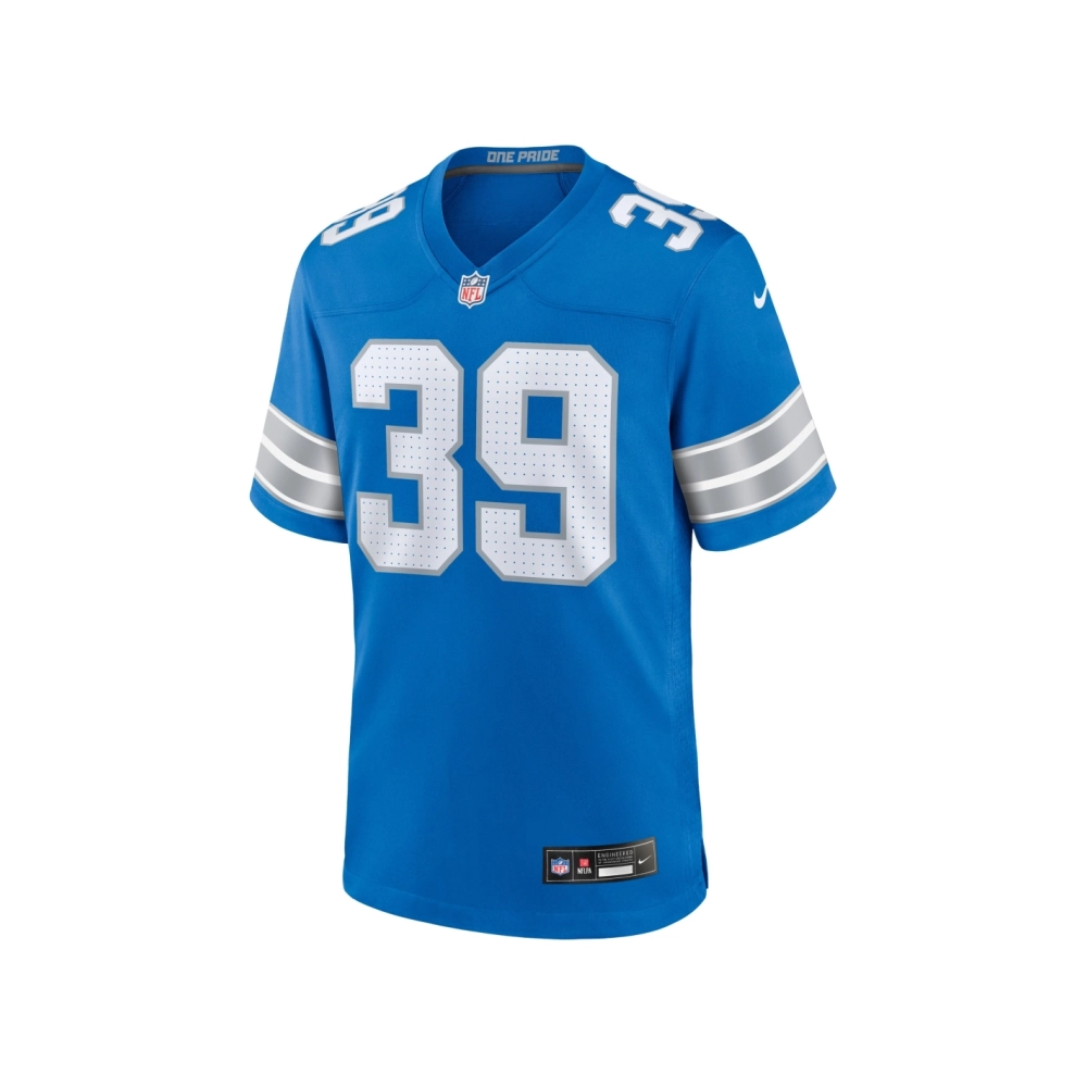 Mens Detroit Lions Morice Norris Blue Game Jersey