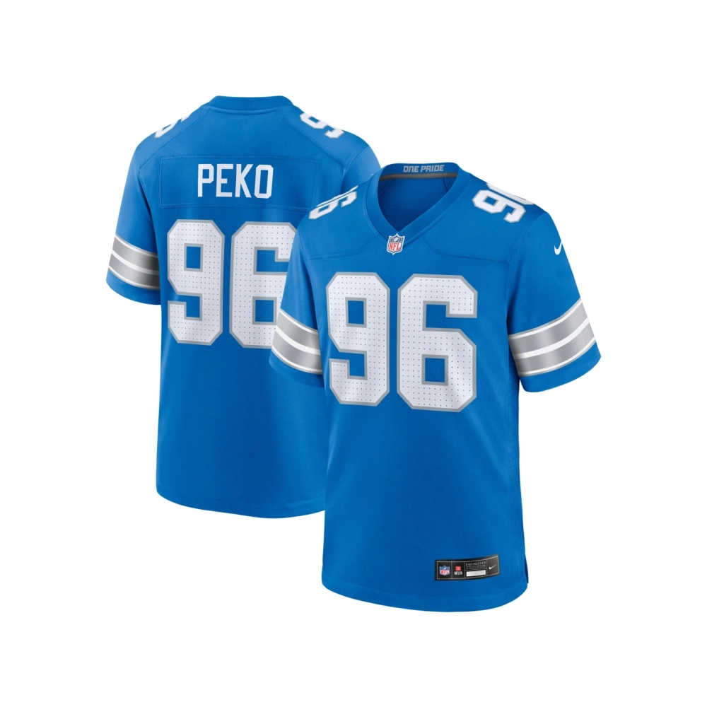 Mens Detroit Lions Kyle Peko Blue Game Jersey