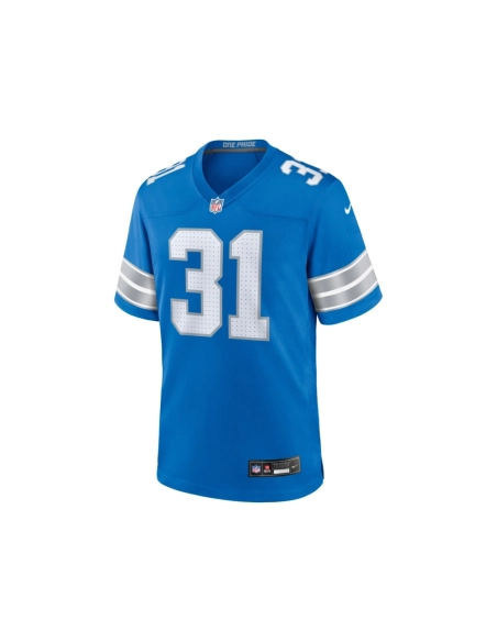 Mens Detroit Lions Kerby Joseph Blue Team Game Jersey
