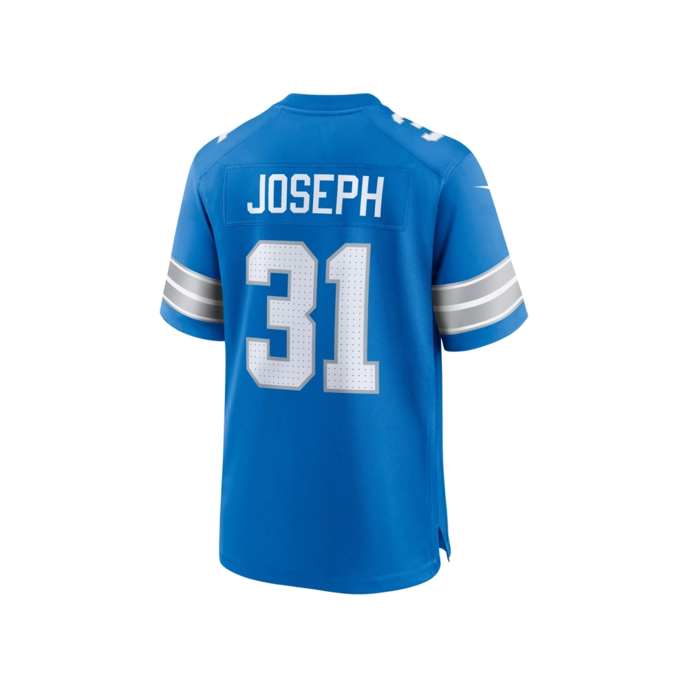 Mens Detroit Lions Kerby Joseph Blue Team Game Jersey