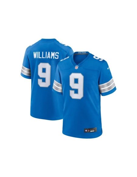 Mens Detroit Lions Jameson Williams Blue Game Jersey