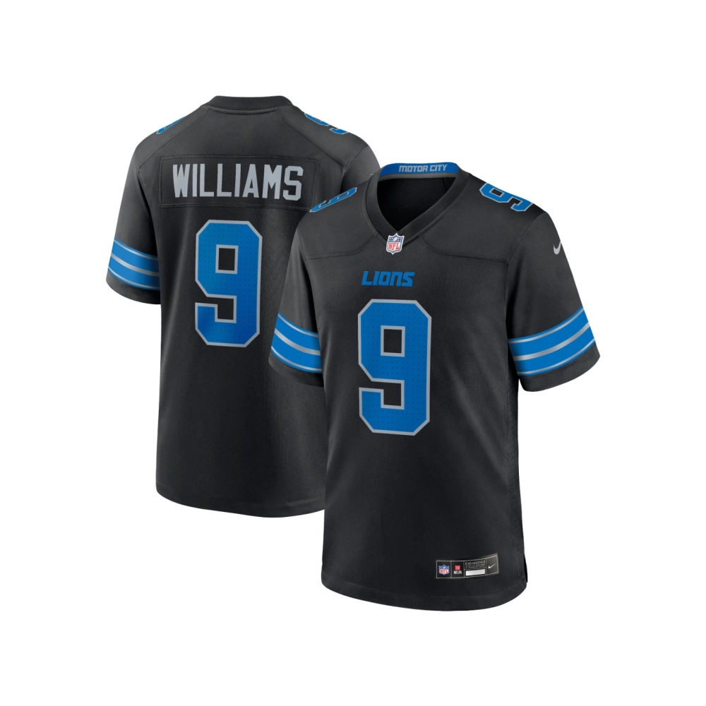 Mens Detroit Lions Jameson Williams Black 2nd Alternate Game Jersey