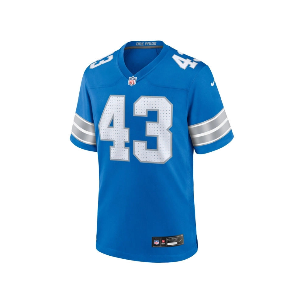 Mens Detroit Lions James Turner Blue Game Jersey