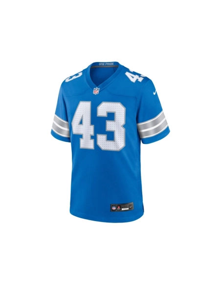 Mens Detroit Lions James Turner Blue Game Jersey