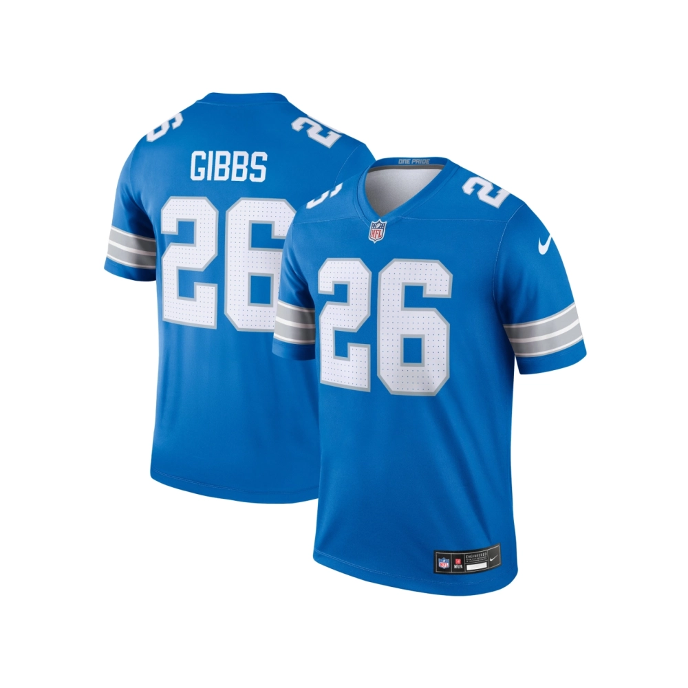 Mens Detroit Lions Jahmyr Gibbs Blue Legend Jersey