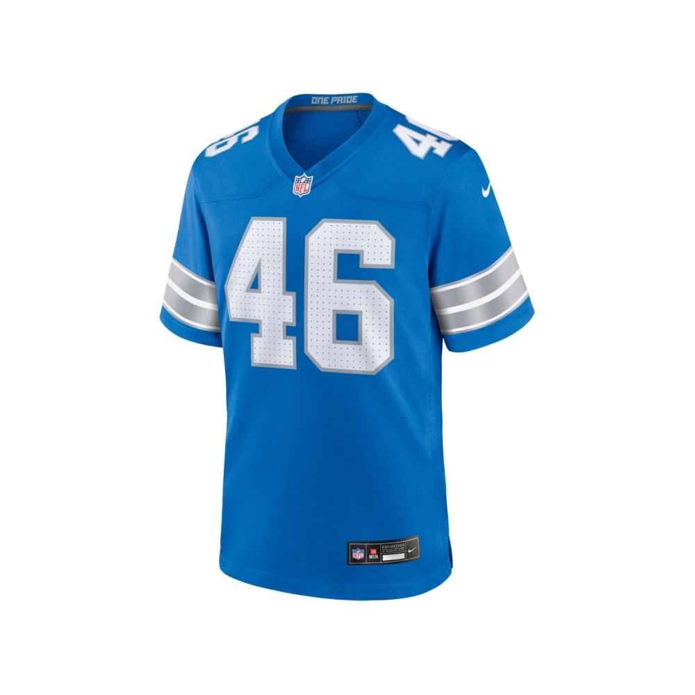 Mens Detroit Lions Jack Campbell Blue Game Jersey