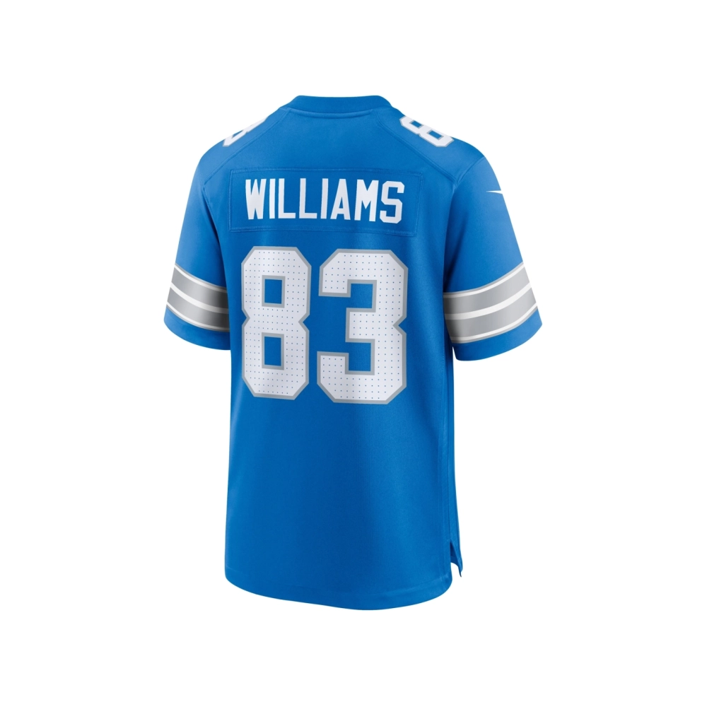 Mens Detroit Lions Isaiah Williams Blue Game Jersey