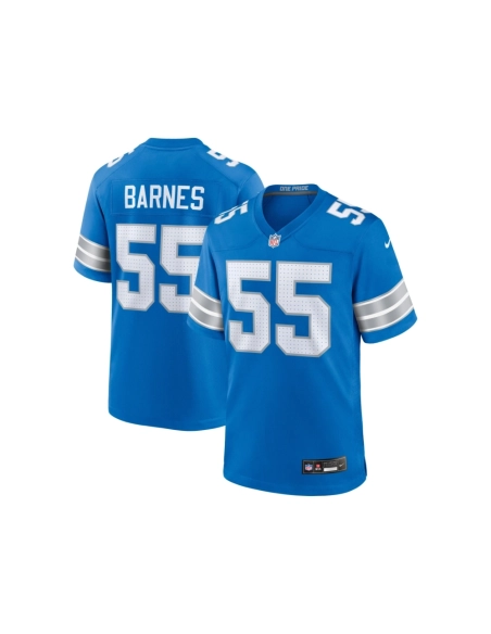 Mens Detroit Lions Derrick Barnes Blue Team Game Jersey
