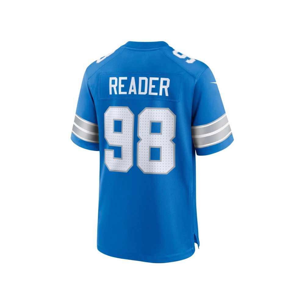 Mens Detroit Lions D.J. Reader Blue Team Game Jersey