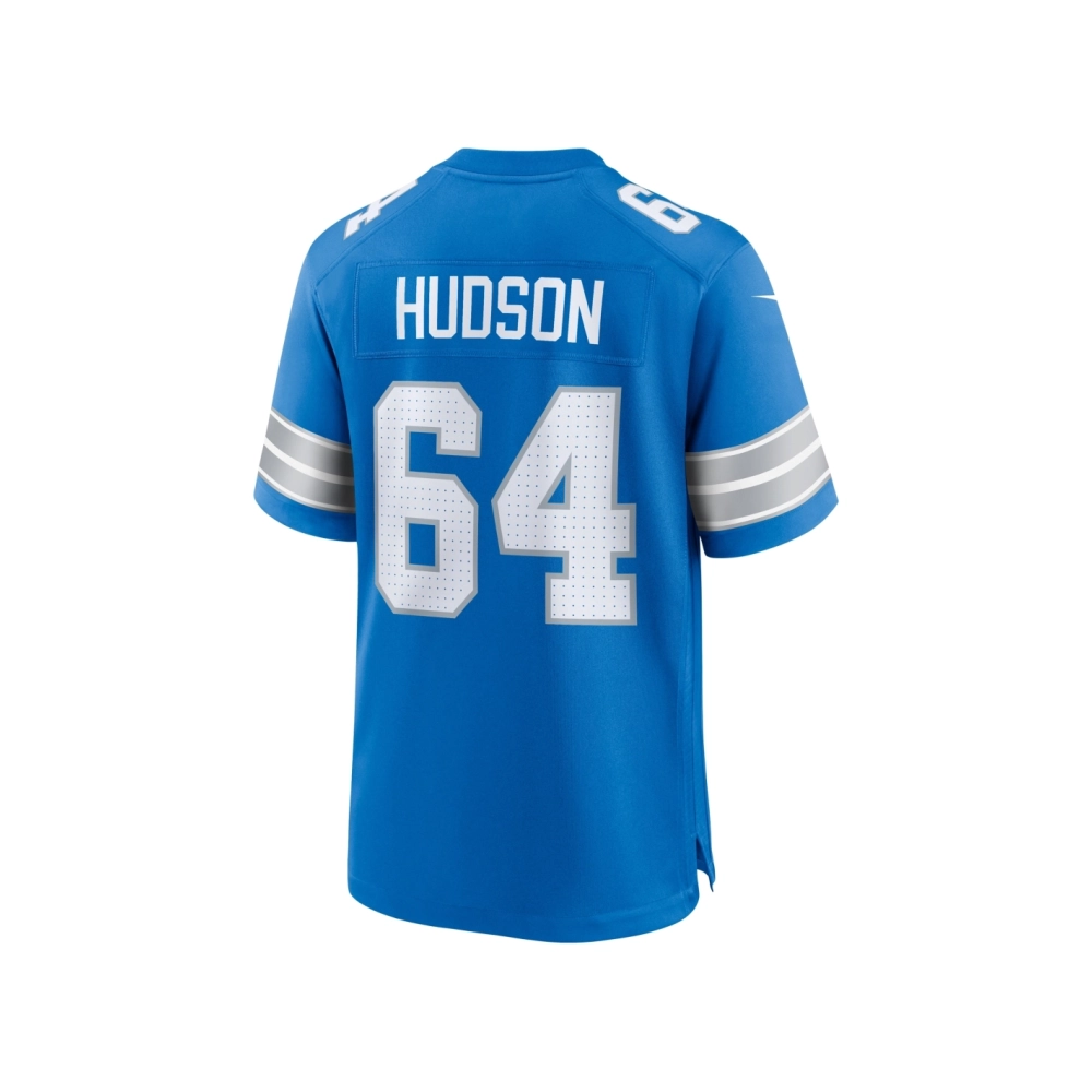 Mens Detroit Lions Bryan Hudson Blue Game Jersey