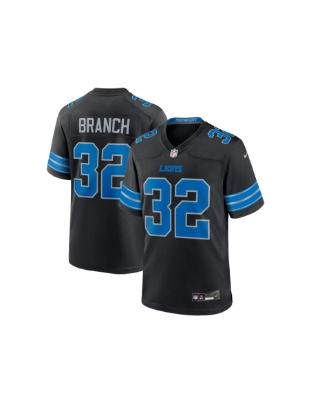 Mens Detroit Lions Brian Branch Black 2nd Alternate Game Jersey