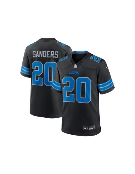 Mens Detroit Lions Barry Sanders Black 2nd Alternate Retired Player Game Jersey