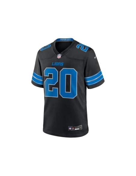 Mens Detroit Lions Barry Sanders Black 2nd Alternate Retired Player Game Jersey