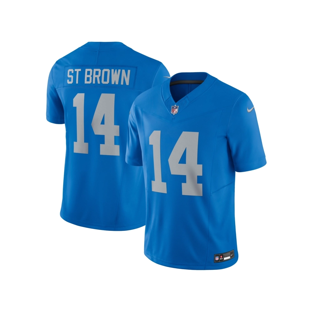 Mens Detroit Lions Amon-Ra St. Brown Blue Vapor F.U.S.E. Alternate Limited Jersey