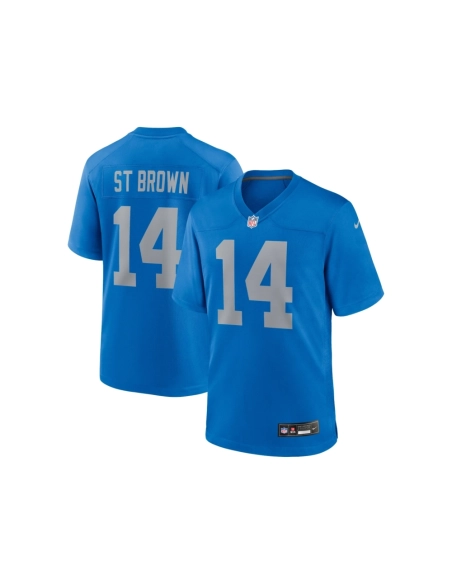 Mens Detroit Lions Amon-Ra St. Brown Blue Alternate Game Jersey