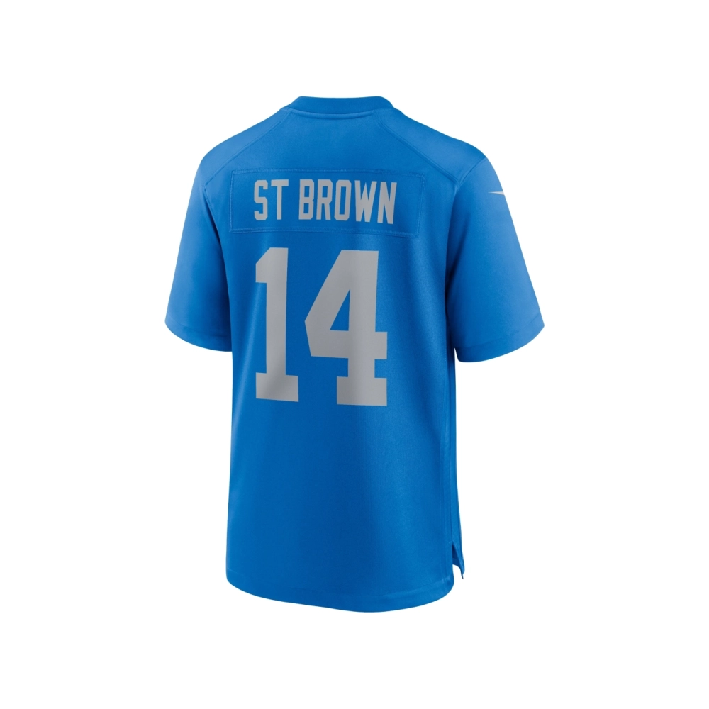 Mens Detroit Lions Amon-Ra St. Brown Blue Alternate Game Jersey