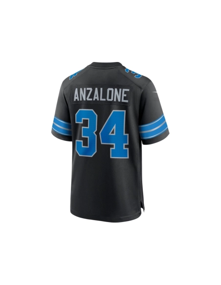 Mens Detroit Lions Alex Anzalone Black 2nd Alternate Game Jersey