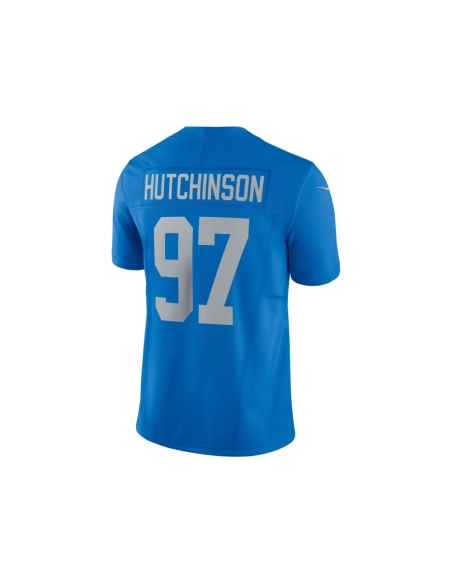 Mens Detroit Lions Aidan Hutchinson Blue Vapor F.U.S.E. Alternate Limited Jersey