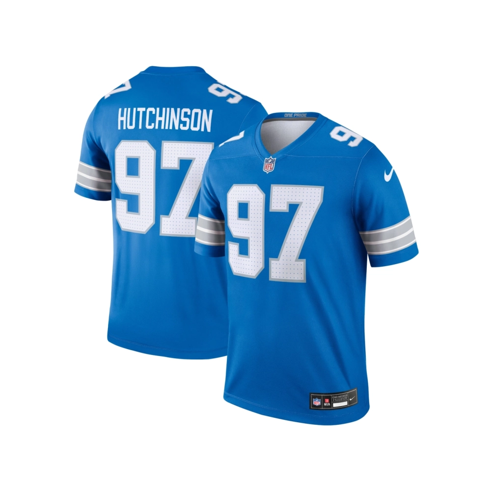 Mens Detroit Lions Aidan Hutchinson Blue Legend Jersey