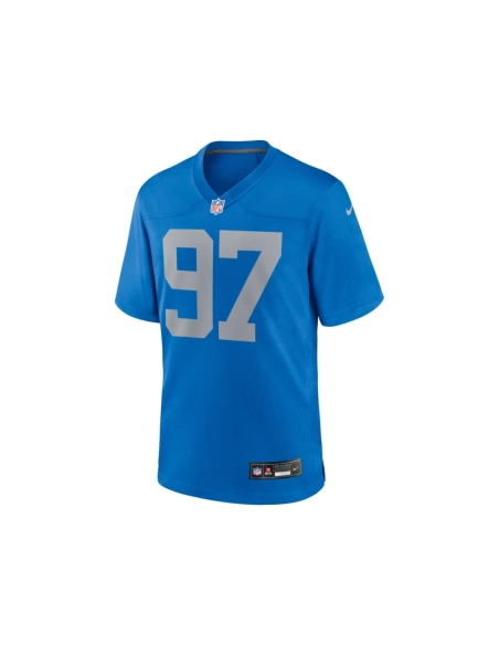 Mens Detroit Lions Aidan Hutchinson Blue Alternate Game Jersey