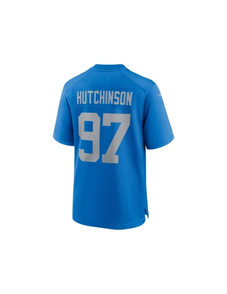 Mens Detroit Lions Aidan Hutchinson Blue Alternate Game Jersey