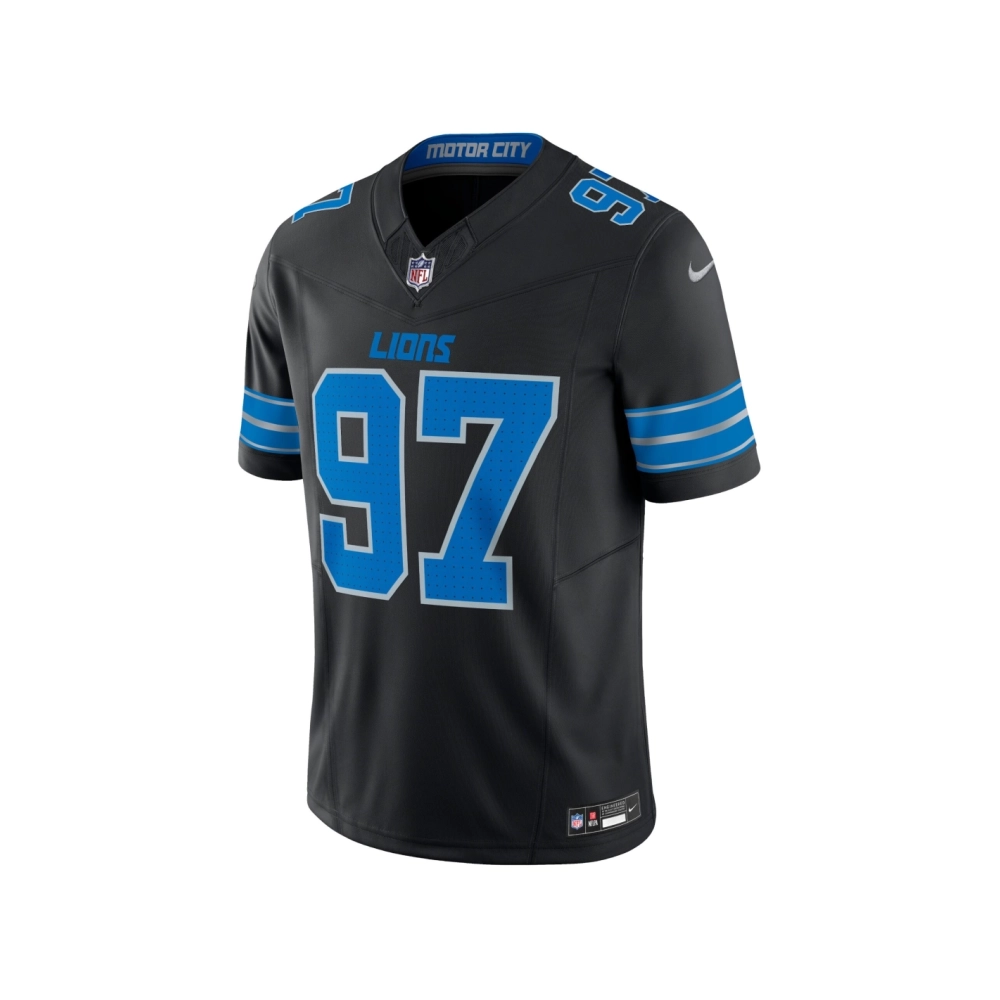 Mens Detroit Lions Aidan Hutchinson Black 2nd Alternate Vapor F.U.S.E. Limited Jersey