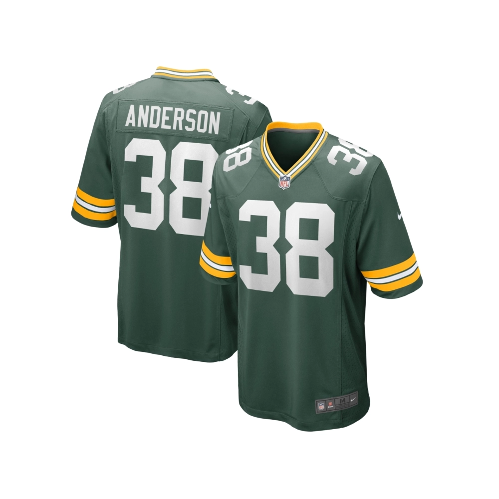 Mens Green Bay Packers Zayne Anderson Green Team Game Jersey