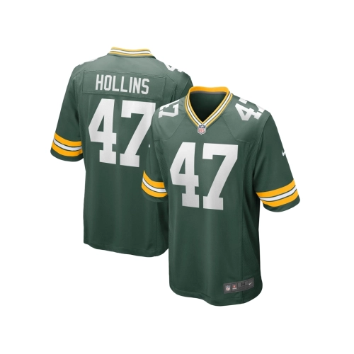 Mens Green Bay Packers Justin Hollins Green Home Game Player Jersey