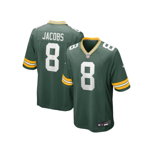 Mens Green Bay Packers Josh Jacobs Green Team Game Jersey