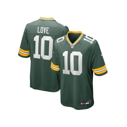 Mens Green Bay Packers Jordan Love Green Player Game Jersey