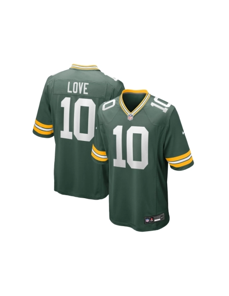 Mens Green Bay Packers Jordan Love Green Player Game Jersey