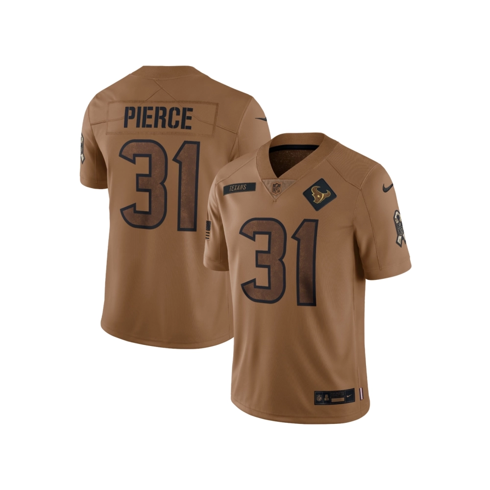 Womens Houston Texans Dameon Pierce Brown 2023 Salute To Service Limited Jersey