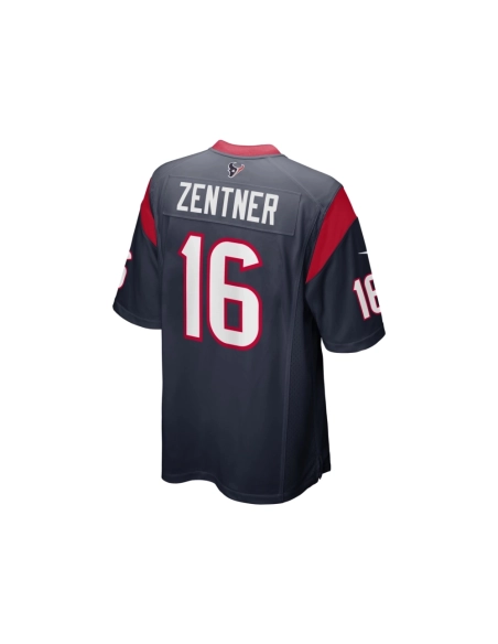 Mens Houston Texans Ty Zentner Navy Team Game Jersey