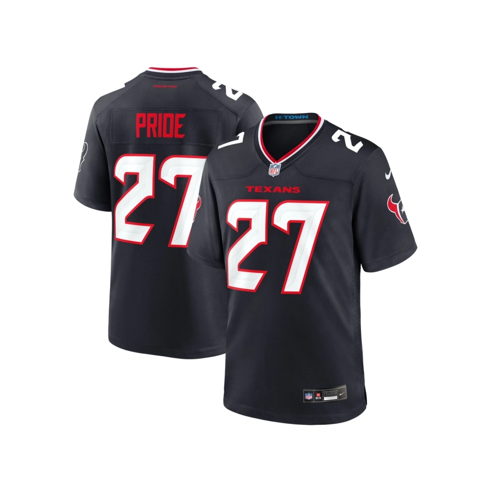 Mens Houston Texans Troy Pride Navy Team Game Jersey