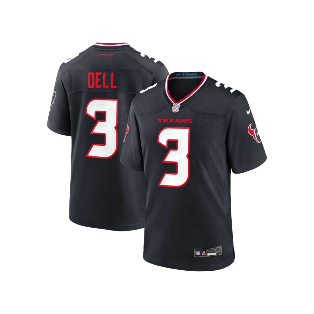 Mens Houston Texans Tank Dell Navy Game Jersey