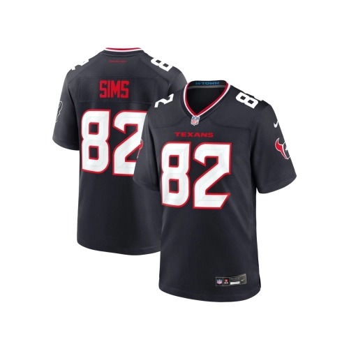 Mens Houston Texans Steven Sims Navy Team Game Jersey
